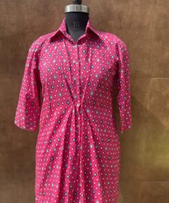 PRINTED COTTON CORD PANT SET