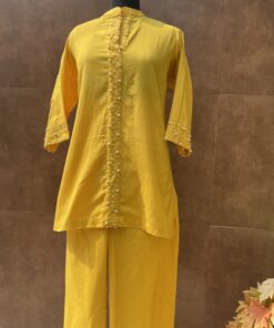 LINEN EMBROIDERED CORD SET