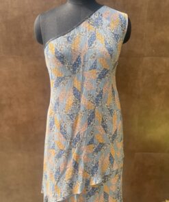 PRINTED OFF SHOULDER TOP AND PANT CORD SET