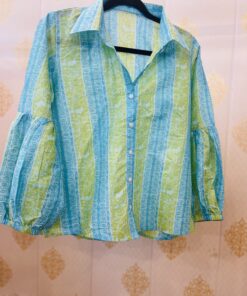 PRINTED OVERSIZED SHIRT TOP