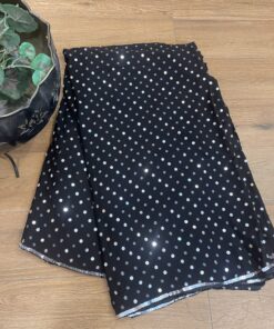 BLACK GEORGETTE EMBROIDERED SAREE